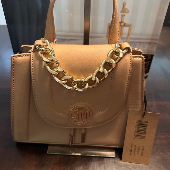Steve Madden Beige Mini Bag with Gold Chain - Picture 1 of 9